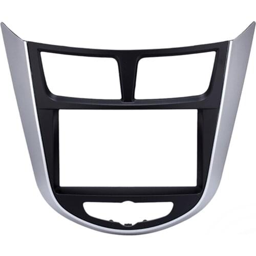 CarBar Double 2 Din Car Radio Fascia for Hyundai Verna i-25 Solaris Accent Dash Dashboard Frame Panel Trim Kit Stereo