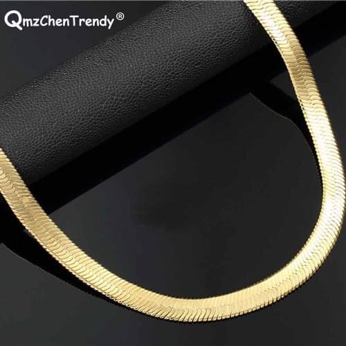 Hip hop Mens Womens Snake Bone Fishbone Chain Necklaces Top Quality DJ Nightclub Keel Rapper Silver Color Golden Jewelry