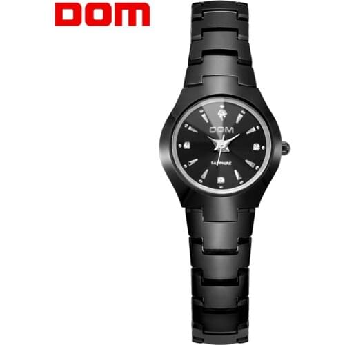 DOM Top Woman Watch Sport Luxury Tungsten Steel Sapphire Mirror Wrist Waterproof Business Quartz Watches Fashion Female Watches