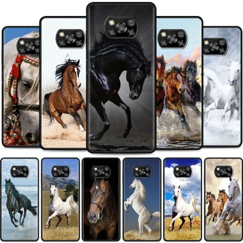 Running horses Cell Phone Case for XiaoMi Poco X3 NFC M3 F1 F3 Mi 10T 9T Note 10 10T Pro A2 Lite 5G 11 9 SE CC9 Cover