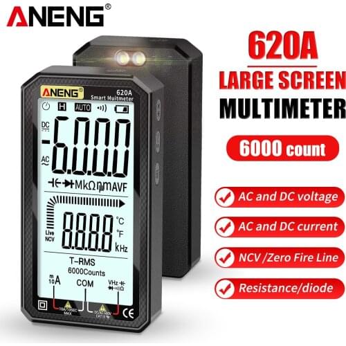 ANENG Digital Multimeter LCD Display AC/DC Multimeter tester Direct Current Voltage True-RMS Multimeter Auto-Ranging