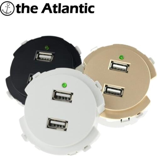 L1 Customize Dual USB Charging Outlet White/Gold/Black Wall Electric Socket Power Socket 220 Modular DIY Free Combination Plug