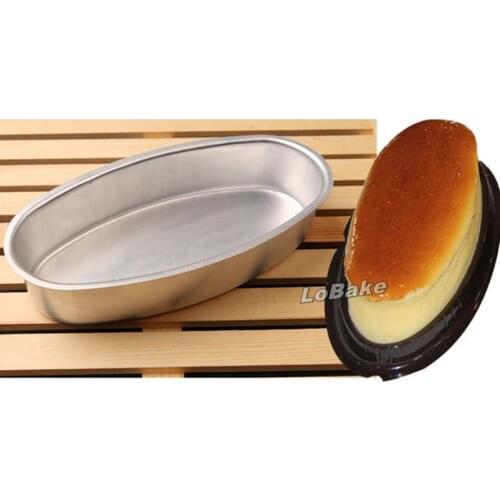 High quality 8 inches oval shape aluminium cheese pan coconut tart mold loaf toast tin for DIY home kitchen baking supplies