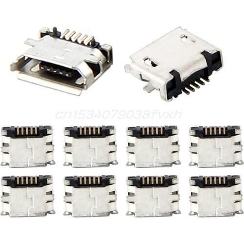 10Pcs Micro USB MK5P 5pin Female Connector Micro USB Charging Socket Straight