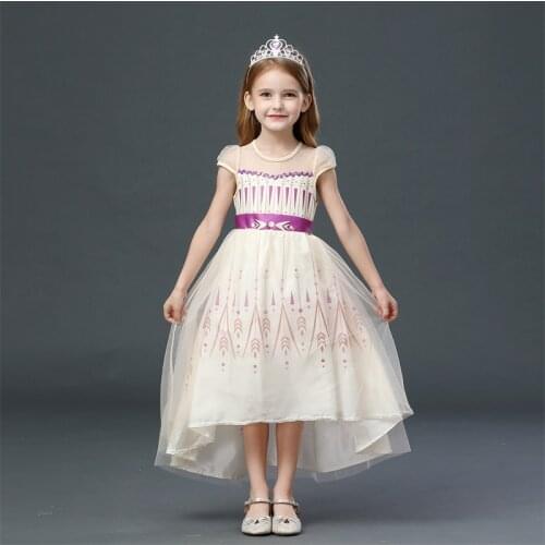 Princess Cosplay Costume Halloween Girls Dress Kids Birthday Party Dresses 4-10T Childrens Vestidos New Queen Dress