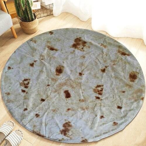 Mexican tortilla letters thuglife printed circular office living room carpet anti-skid mat