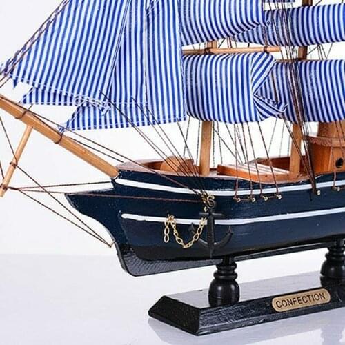 Ship Model DIY Kits Wooden Sailing Boat Mediterranean Decoration Ornament Gift