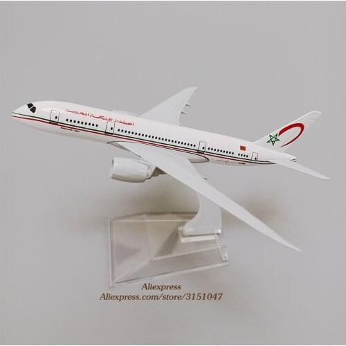 Royal Air Maroc Airlines B787 Boeing 787 Airplane Model Alloy Metal Air Plane Model Diecast Aircraft Kids Gifts Decor 16cm