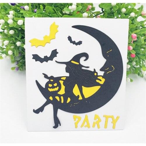 Moon Witch Metal Carbon Steel Knife Die Cutting Die DIY Embossing Photo Album Scrapbook Craft Cutting Die