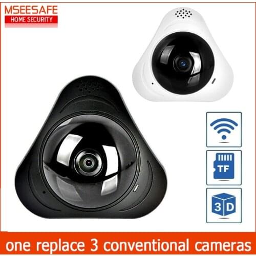 Mseesafe IP Camera 3D VR Wifi Camera 360 Degree Panoramic 960P 1.3MP Wireless Fisheye Cam Mini Camera Infrared