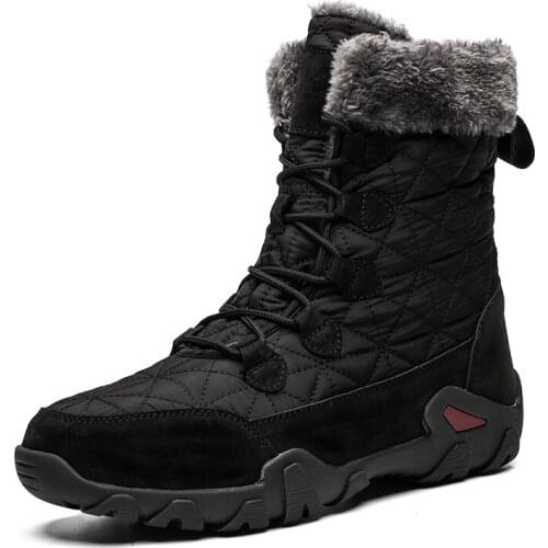 YXYT Men Boots 2020 Winter Snow Boots Men Lace-Up Suede Ankle Boots Men Sneakers Men Non-slip Winter shoes Male Vulcanized Shoes
