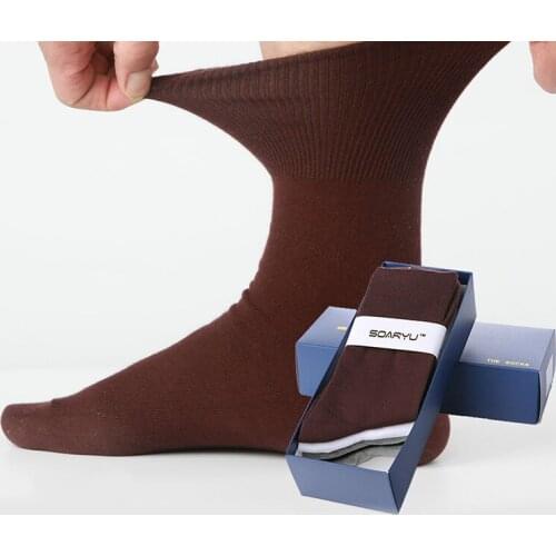 5 Pairs/lot Men Socks Cotton Long Autumn Winter Business Men Sock Fashion Anti-friction Sweat-absorbent Men Breathable Men Socks