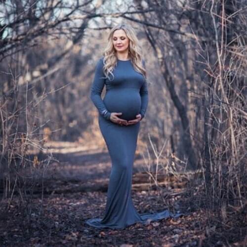 New Maternity Dresses For Photo Shoot Maternity Photography Props Pregnancy Dress Maxi Maternity Gown Pregnant Clothes For Women