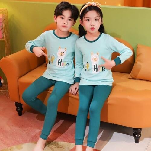 Teenage Girls Pajamas New Autumn Cartoon Rabbit Childrens Clothing Boys Sleepwear Cotton Pyjamas Sets For Kids 4 6 8 10 Years