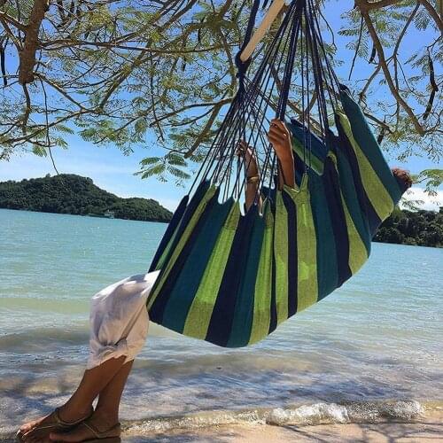 Green Blue Portable Hammock Hanging Bed Camping Hanging Hammock Home Swing Bed Lazy Chair Garden Outdoor
