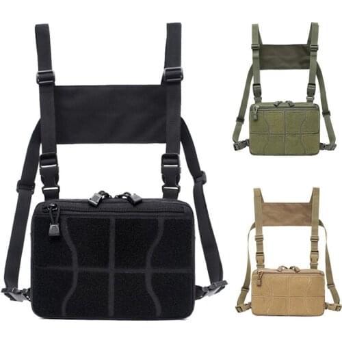 Tactical Chest Bag 1000D Nylon Detachable Military Vest Molle Pouch Shoulder Bag Outdoor Sport Camping Bags Hunting Accessories