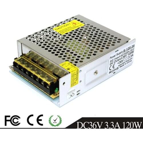36V DC Power Supply Driver Adapter Transformer 110V 220V AC DC36V 3.3A 120W SMPS for CNC CCTV 3D Printer Led Light Stepper Motor