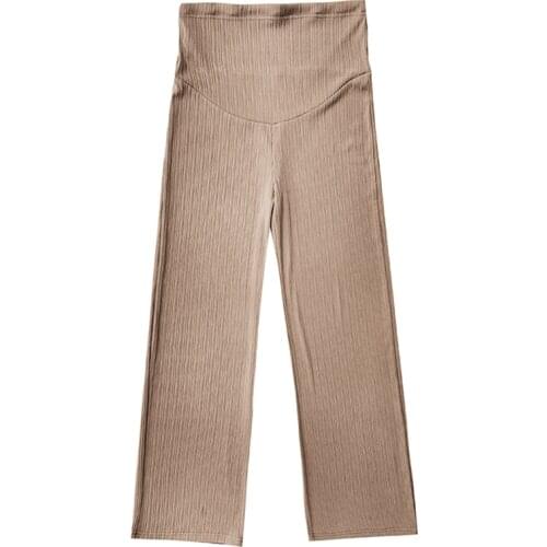 Spring Autumn Maternity Wide-leg Pants High-waisted Loose Trousers For Pregnant Women Soft Comfortable Pants Pregnancy Clothes