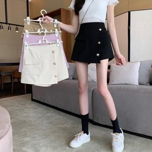 Spring and summer 2021 new a-line skirt Korean version of the high waist was thin and all-match irregular shorts skirt