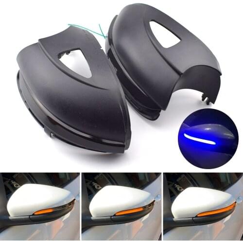 For VW GOLF 6 MK6 GTI R32 R20 2008-14 Touran 2011-14 Yellow&Blue LED Dynamic Turn Signal Indicator Side Mirror Sequential Light