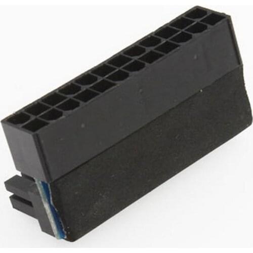 100pcs ATX 24Pin Female to 24pin Male 90 Degree Power Adapter Mainboard 24 Pin Connector For Desktops PC Cable Power Supply