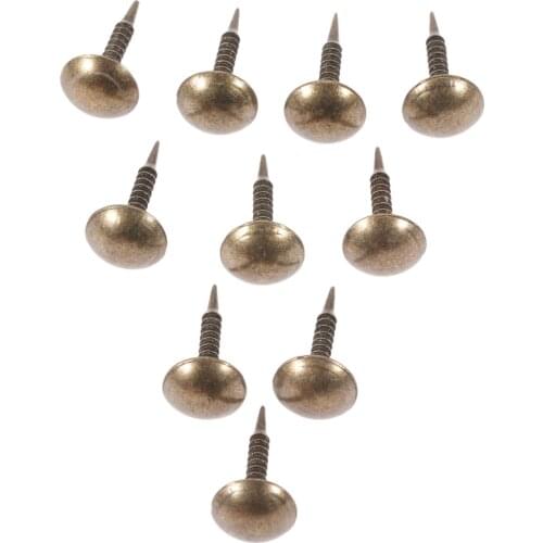 100Pcs/lot Antique Bronze Upholstery Nails Jewelry Wood Box Sofa Decorative Tack Stud Pushpin Doornail Furniture Hardware 8*15mm