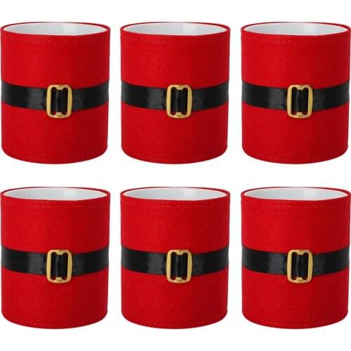 6pcs Christmas Cup Cover Clothes Design Creative Christmas Cup Decor Mug Cover Xmas Decorations for Festival