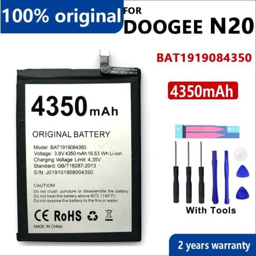 100% Original BAT1919084350 Battery 4350mAh for DOOGEE N20 N20Pro N20 Pro Mobile Phone Bateria with free tools
