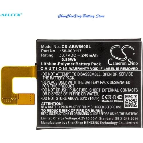 Cameron Sino 240mAh Battery 58-000117 for Amazo n 223337, Kindle Oasis, KO1, Oasis 1, Oasis 2, Oasis 3, SW56RW