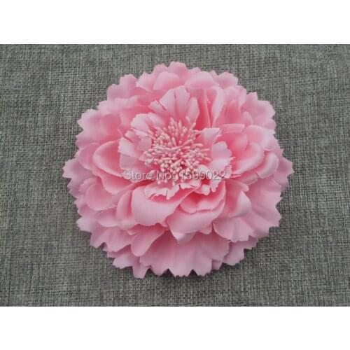 Bohemian Peony Hair Clip Hair Wedding Accessories Fabric Flower Brooch Pastel Pink Seaside Beach Headwear Women Head Ornaments