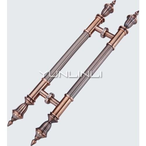 Bronze Stainless Steel Door Handle European Antique Luxury Hotel KTV Door Wooden Door Glass Door Handle