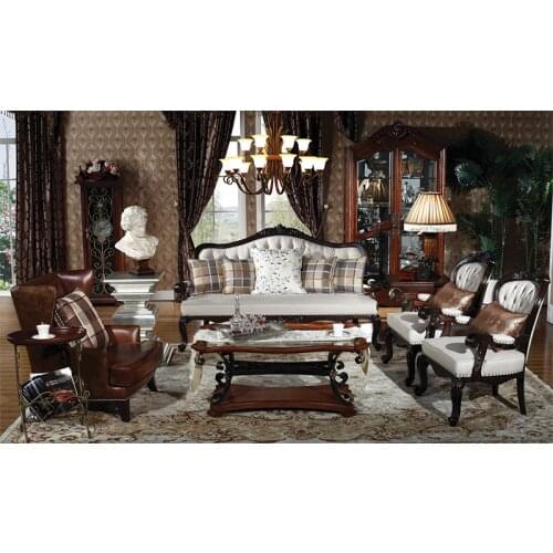 Wooden luxury sofa set designs of fabric sofa set from real factory Деревянный роскошный диван se GH68