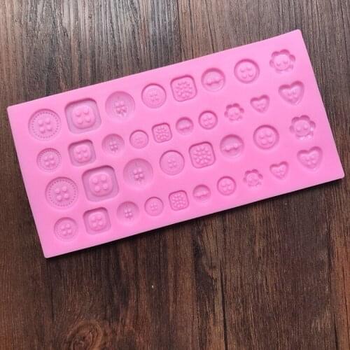 Button shape silicone mold DIY fondant silicone mold chocolate fudge mold baking utensils
