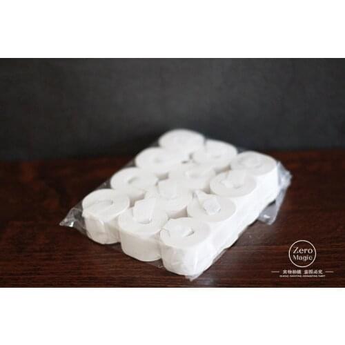 Mouth Coil Paper (White) 12 Pcs/Pack 19 Meters Top-Quality Vomit Paper Magic Tricks Close Up Street Magician Magia Accessories