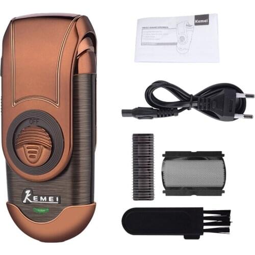 Kemei 100-240V Mini Electric Razor Mens Trimmer Reciprocating Razor Trimming Machine Shave Tool Travel Home Office Supplies 43D