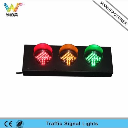 Mini Stainless Steel 100mm AC 85-265V Red Yellow Traffic Signal Arrow Light
