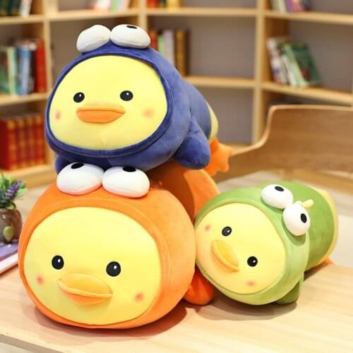 Stuffed Lying Duck Cute Yellow Duck Plush Toys for Children Soft Pillow Cushion Nice Christmas Gift