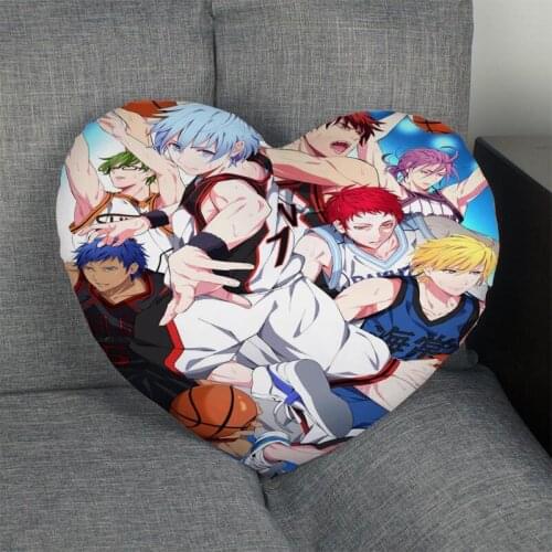 Custom Kurokos Basketball Heart Pillow Cover Custom Zipper Pillowcase Cover Wedding Home Office Decorative 1pcs custom