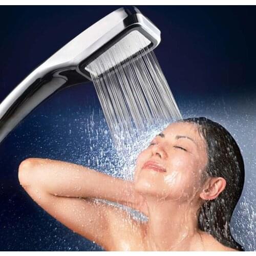 Tiny Holes Pressure Water Booster Saving Square Shower Head 300 Holes Handheld Square Bathing Bathroom Hand Shower 2020