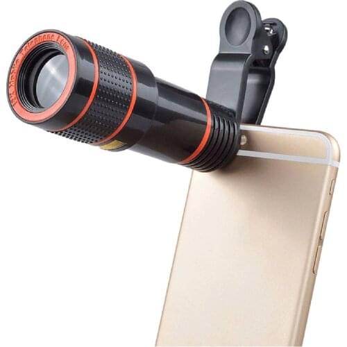 Cell Phone Camera Lens Kit,Universal 12X Clip-On Telephoto Telescope Camera Mobile Phone Zoom lens for most Smartphone
