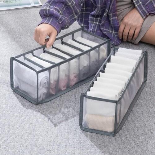 6/7/11 Grids Underwear Socks Bra Separator Storage Box Wardrobe Drawer Organizer Home decoration rangement