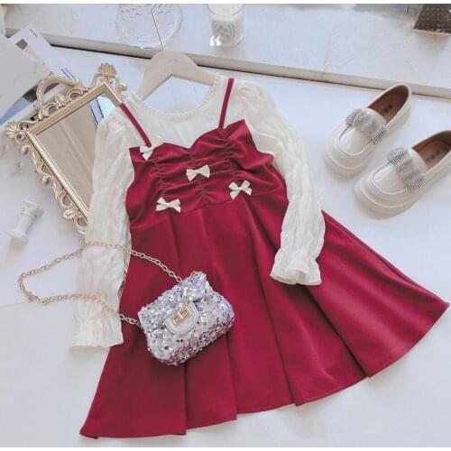 Autumn Winter Girls Dresses 2020 New Smart Casual Christmas ChildrenS Kid Clothing Korean Princess Long Sleeves Dress For Girs