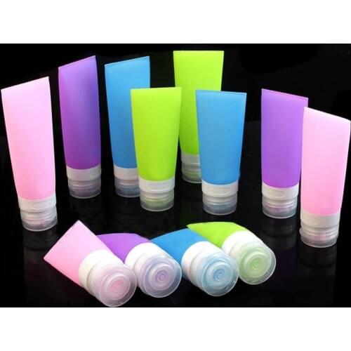 Empty Silicone Travel Bottle Lotion Shampoo Cosmetic Tube Container Portable Travel Cosmetics Bottles Silica Gel Mini Container