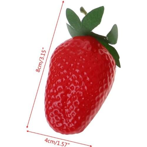 Lifelike Artificial Simulation Strawberry Fake Display Fruit Model House Kitchen Party Decorative 67JB