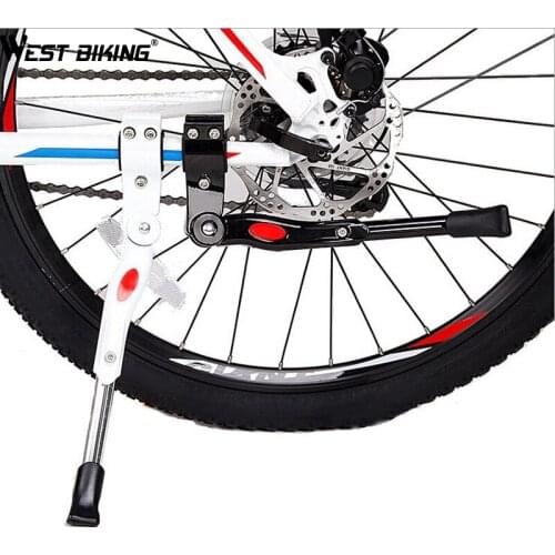 WEST BIKING Bike Bicycle Adjustable Aluminum Bike Kickstand Road Bicycle Side Stick Stand Cycling Bicycle Bike Kickstand