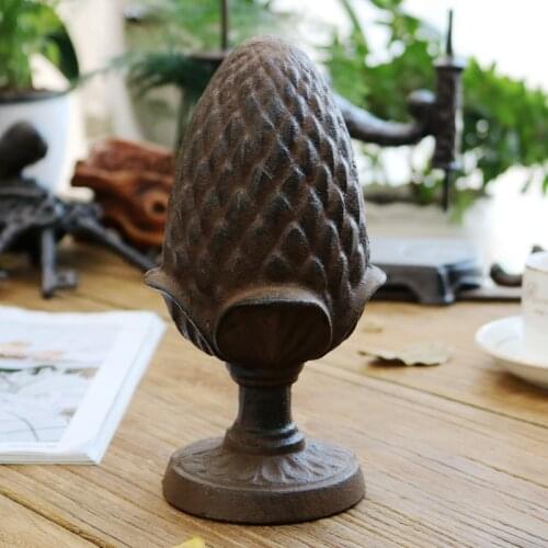 Retro pastoral pine cone cast iron ornaments home decoration garden furnishings crafts