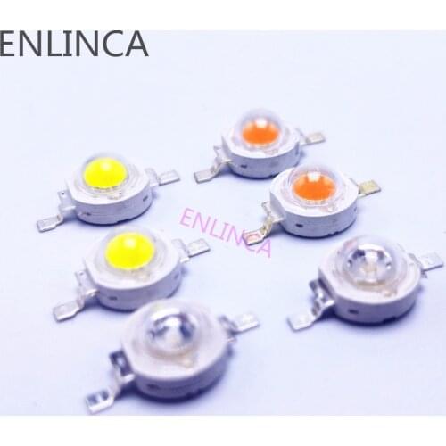 10-50pcs 1W 3W High Power LED lamp Bulb Diodes SMD 110-120LM LEDs Chip For 3W-18W Spot light Downlight white 3000K 6000K 9000k