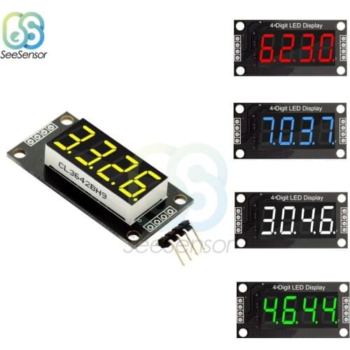 TM1637 7 Segments Digital LED Display Tube Decimal 0.36 Inch Yellow Blue 4-Digit Module Board Electronic DIY Kit for Arduino
