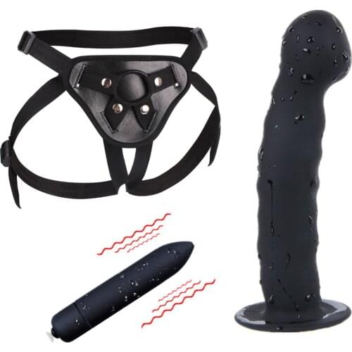 Wearable Dildo Vibrator Panties 10 Speed Anal Plug Bullet Vibrators Masturbator Intimate Goods Sex Toys For Woman Lesbian Couple