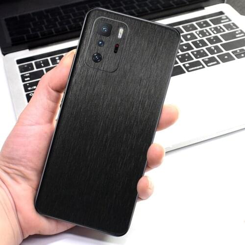 High Simulation Metal Brushed Wrap Skin Phone Back Paste For XIAOMI Redmi Note 10 Pro Note 10 10X 4G Note 9 5G Note 8Pro 8 7 Pro